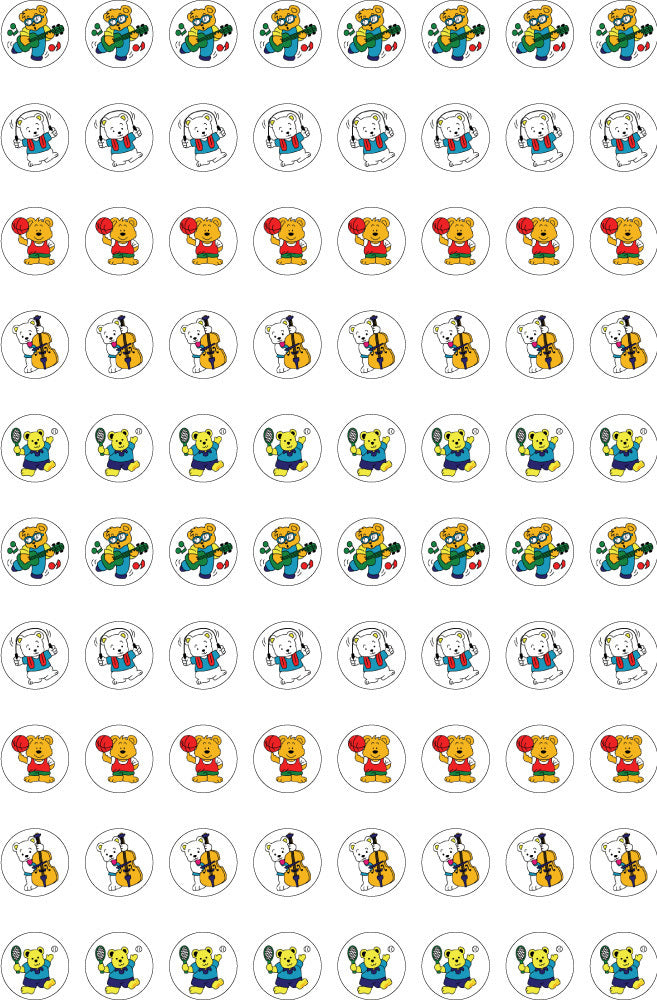 Dynamic Glitz Teddy Glitter Stickers