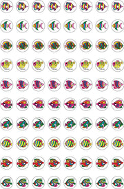 Dynamic Glitz Fishy Glitter Stickers