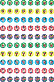 Dynamic Glitz Clown Glitter Stickers
