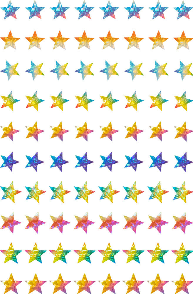 Dynamic Glitz Laser Stars Stickers