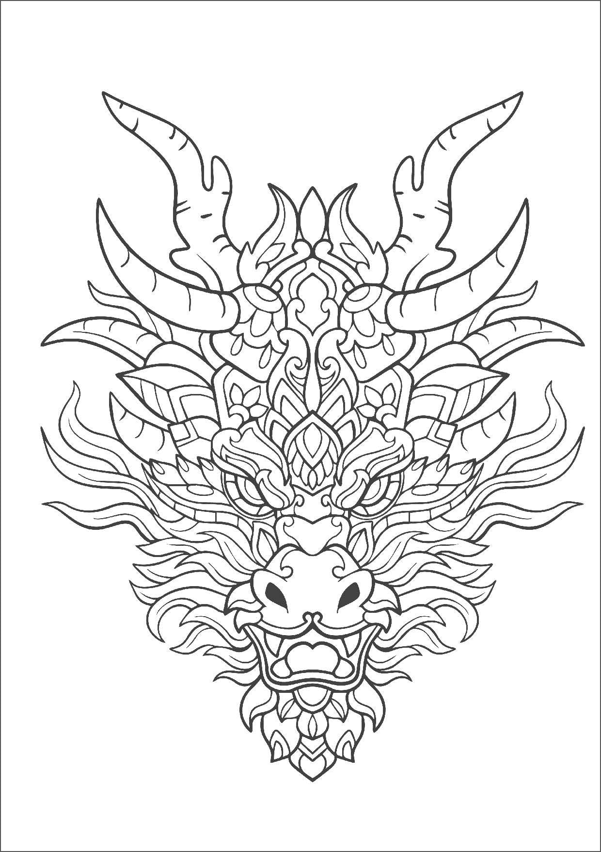 Mindful Colouring - Dragon Tales — inside page 6