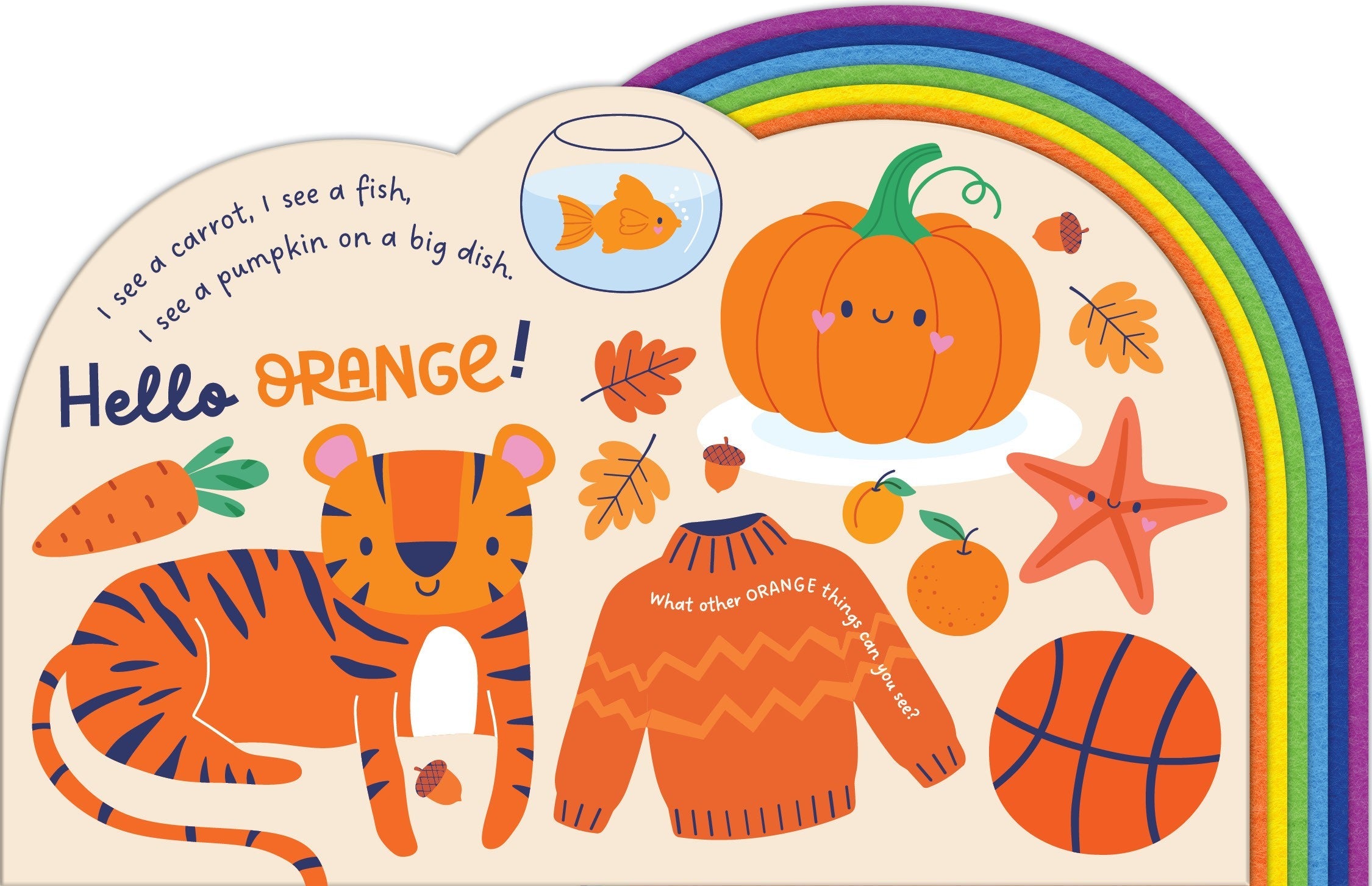Chunky Felt Board Book - Hello Rainbow — inside page 2