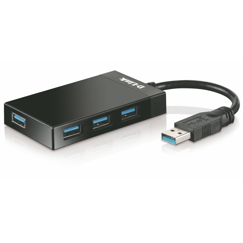 D-Link 4-Port SuperSpeed USB 3.0 Portable Hub [DUB-1341]