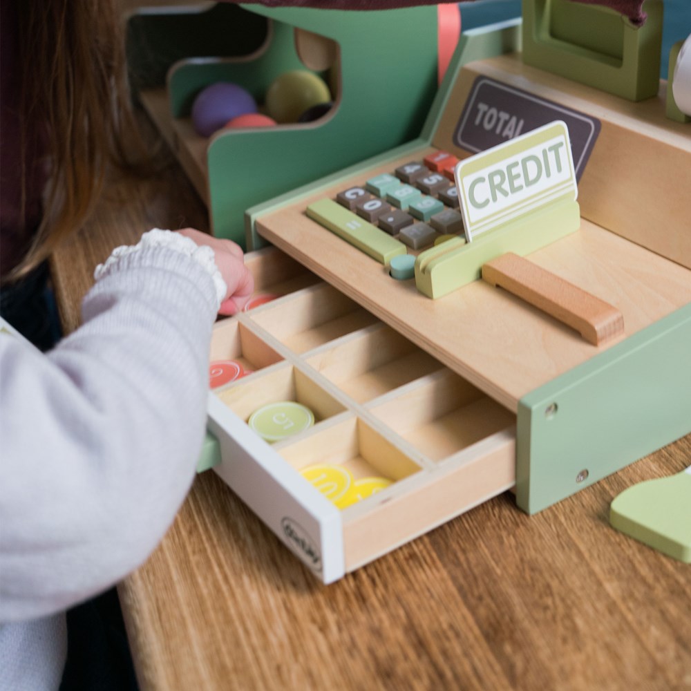 Dantoy Playful Wood - Cash Register Set