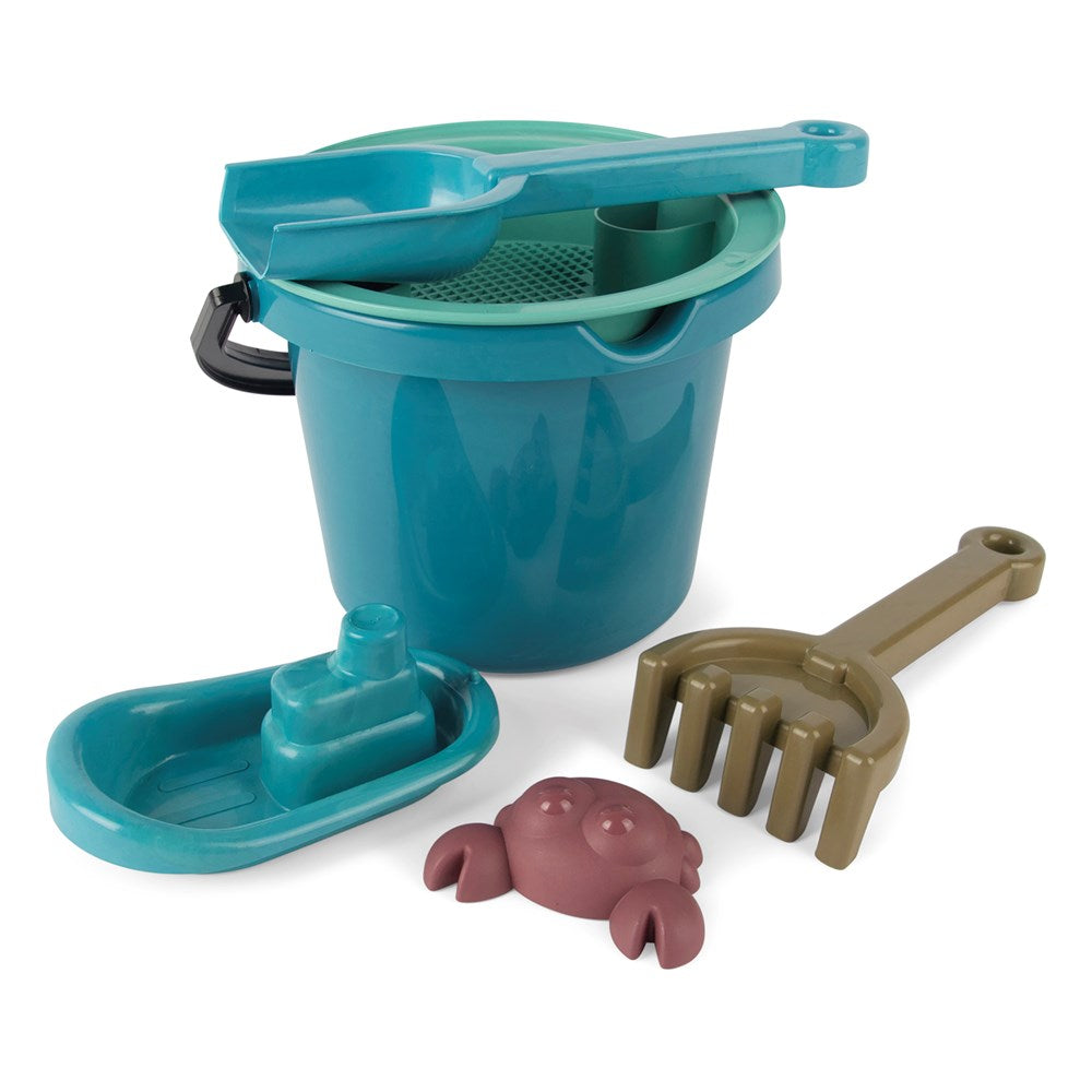 Dantoy Blue Marine Toys - Bucket Set With Cotton Net - 6pc