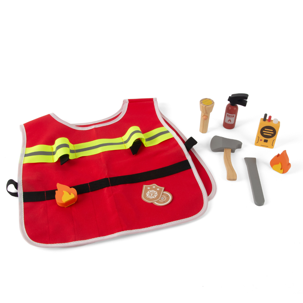 Dantoy Playful Wood - Firefighter Play Set