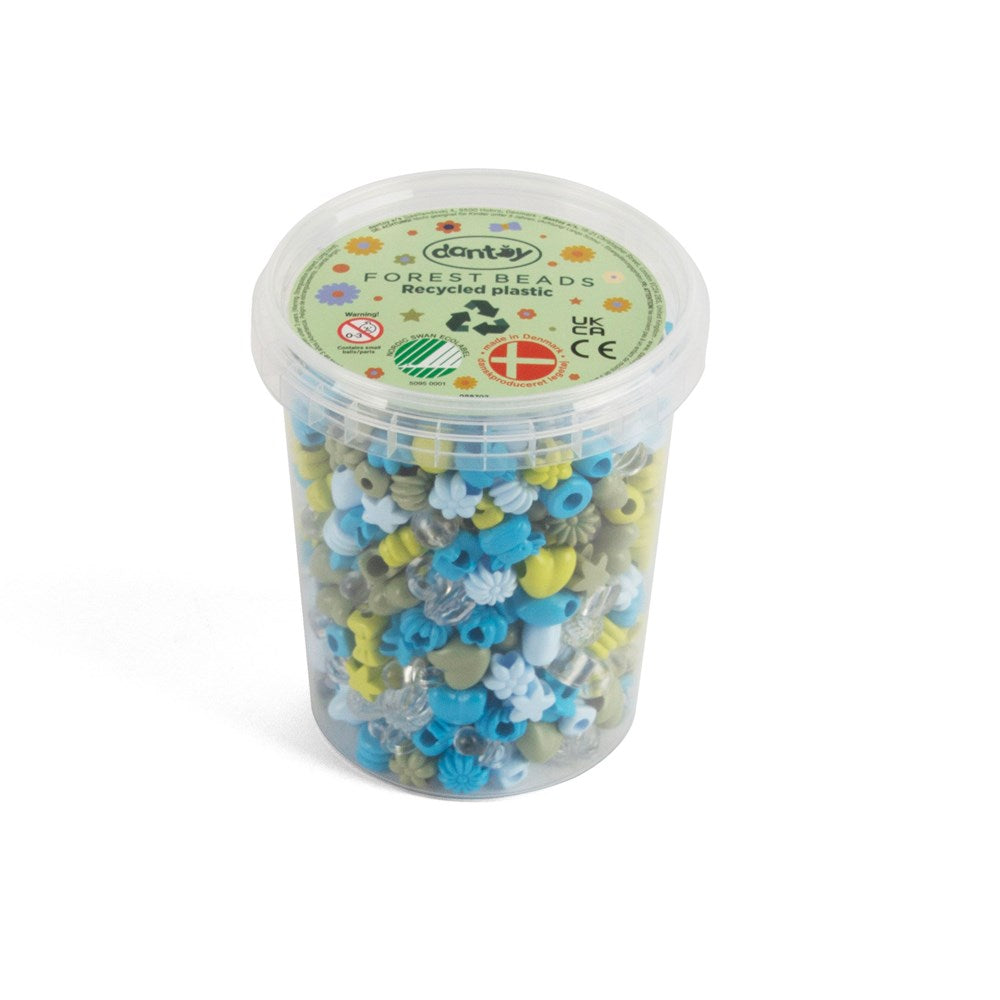 Dantoy Pastel - Recycled Beads - Forest Colours Large - 520pcs