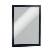Durable Duraframe Self-Adhv Sign Holder A4 - Black (Pack of 2)