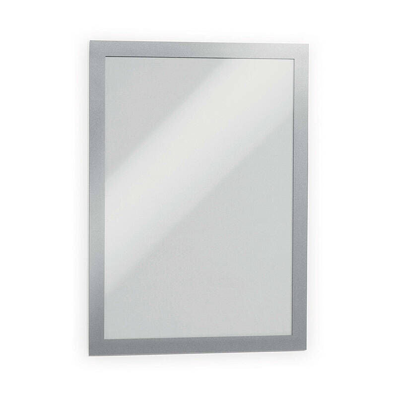 Durable Duraframe Self-Adh Sign Holder A4 - Silver (Pack of 2)