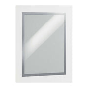Durable Duraframe Self-Adh Sign Holder A3 - Silver (Pack of 2)