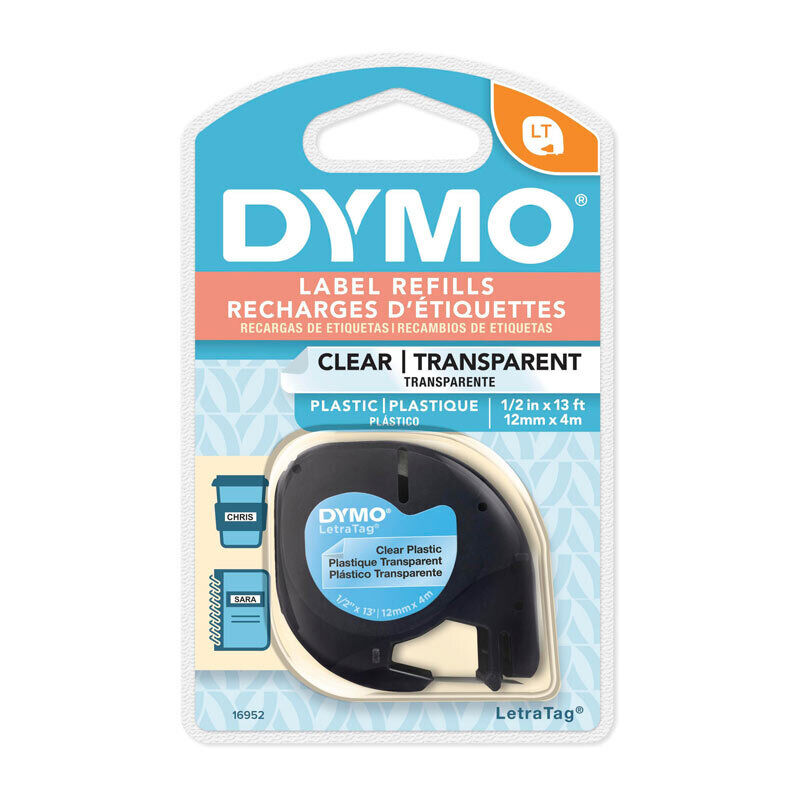 Dymo Light Plastic 12mm x 4m Clr