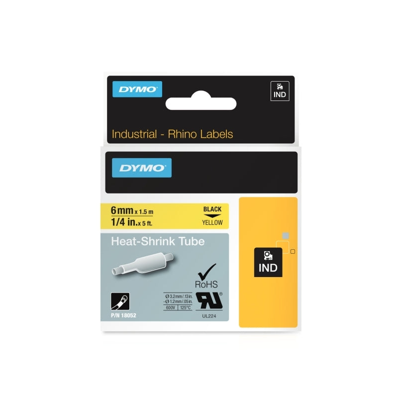 Dymo Rhino H/S Label 6mm - Yellow