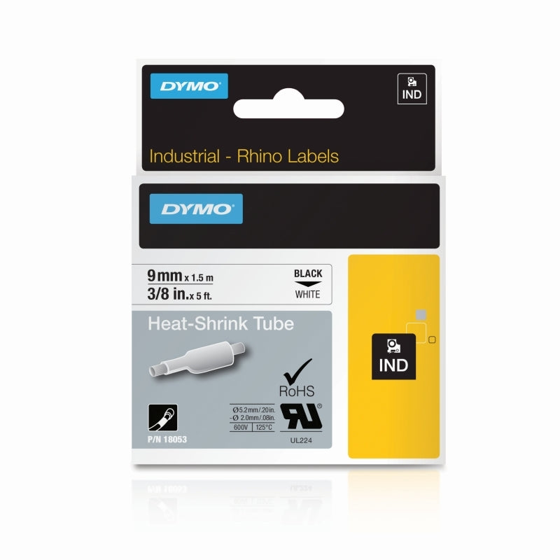 Dymo Rhno Tube Ht Shrk 9mm - White