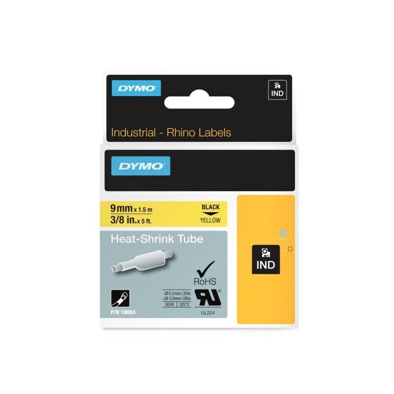 Dymo Rhino H/S Label 9mm - Yellow