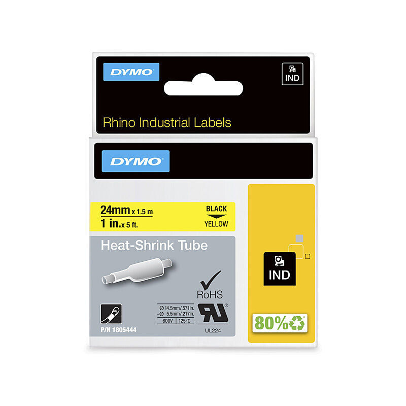 Dymo Rhno Heat Shrk 12mm Yel