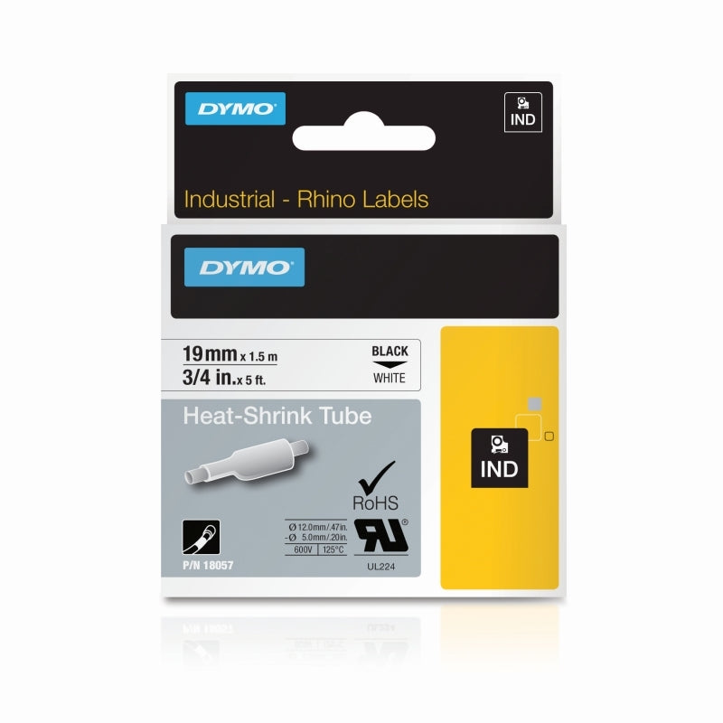 Dymo Rhno Tube Ht Shrk 19mm - White