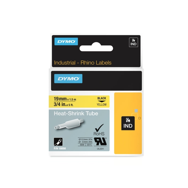 DYMO Rhino H/S Label 19mm - Yellow