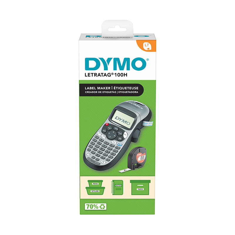 Dymo LetraTag 100H Label Maker Bundle with 3 Tapes