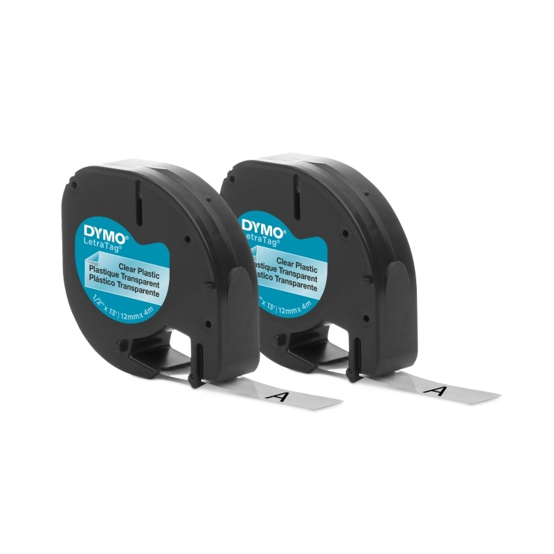 Dymo LetraTag PlasTape Clr - Pack of 2