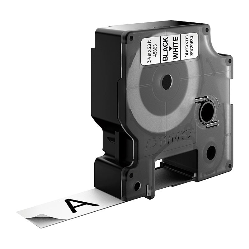 D1 Black on Wht 19mm x 7m Tape