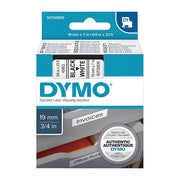 D1 Black on Wht 19mm x 7m Tape