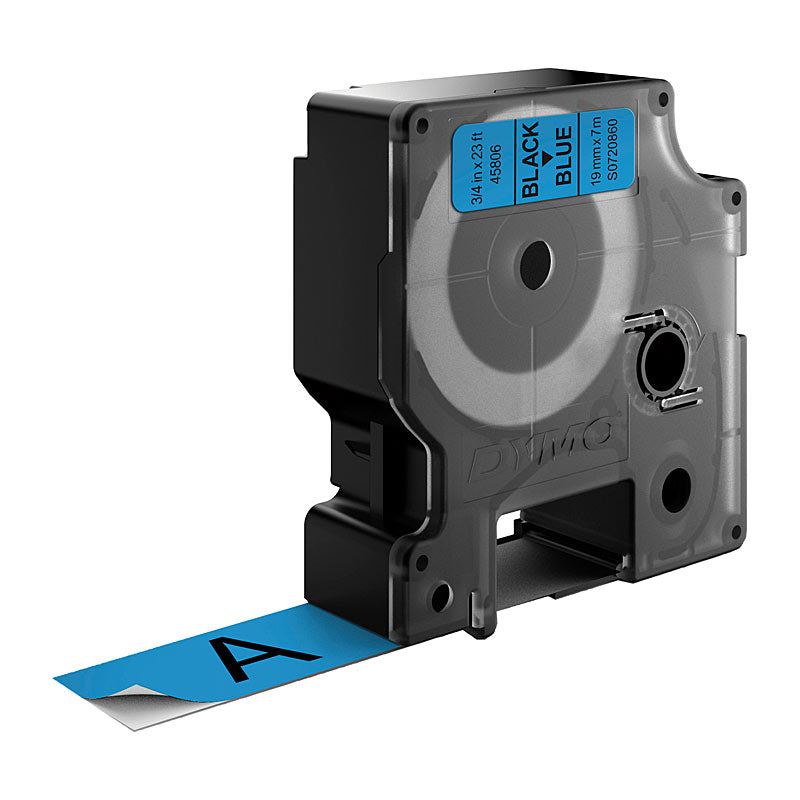 D1 Black on Blue 19mm x 7m Tape