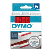 D1 Black on Red 19mm x 7m Tape