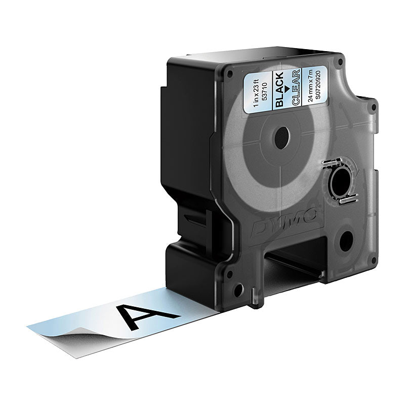 D1 Black on Clear 24mm x 7m Tape