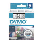 D1 Black on Wht 24mm x 7m Tape