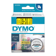 D1 Black on Yell 24mm x 7m Tape