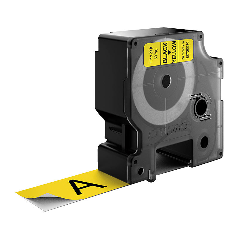 D1 Black on Yell 24mm x 7m Tape