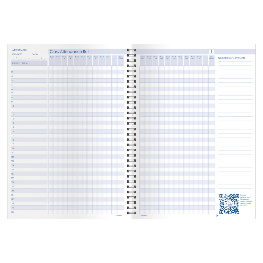 Deluxe Secondary 6-Period Weekly Planner 2027 - Protea - A4, Wiro Bound — Createl 2523A — image 4