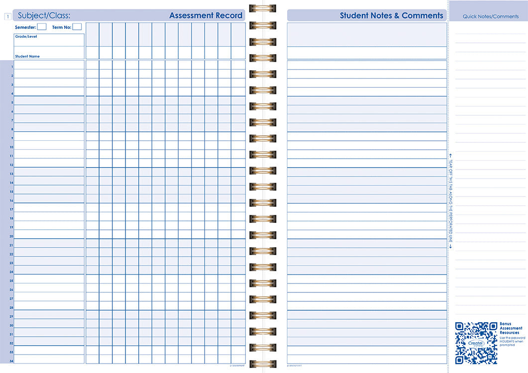 Deluxe Primary 6-Period Daily Planner 2027 - Acacia - A4, Wiro Bound — Createl 2524D — image 6