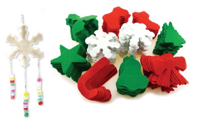 Large Felt Christmas Shapes (Pack of 200)