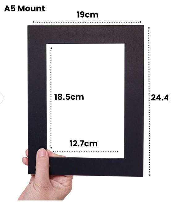 Pre-Cut Black & White Art Frames - A5 (Pack of 10)