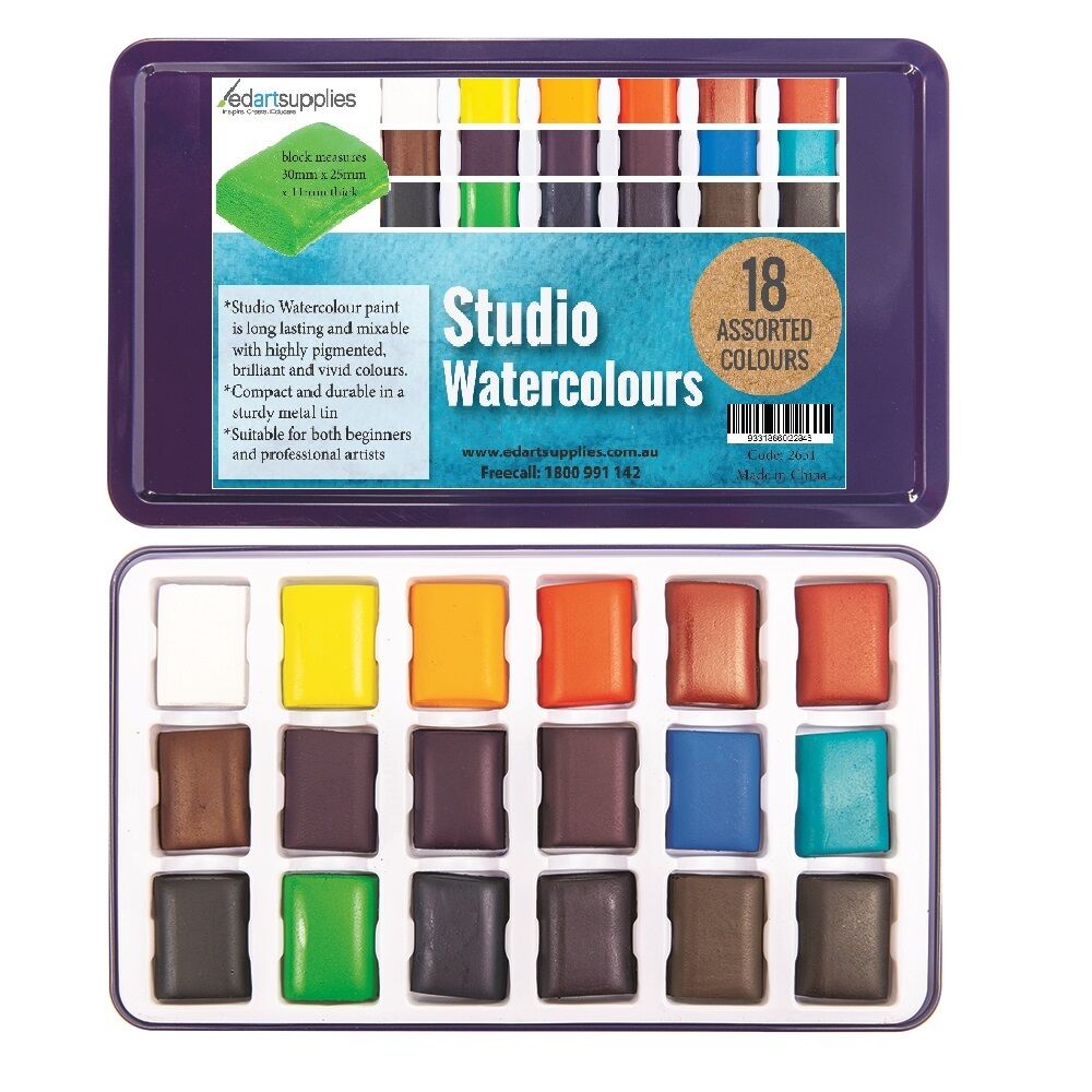 Primecolours Watercolours - Assorted (Pack of 18)