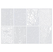 Stencil & Rubbing Sheets A4 - Textures (Pack of 8)