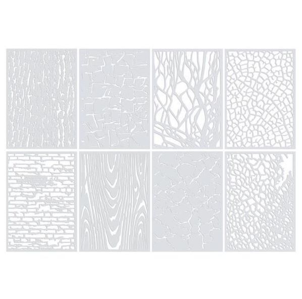 Stencil & Rubbing Sheets A4 - Textures (Pack of 8)