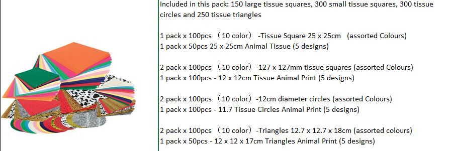 Tissue Paper - Bulk Classroom (Pack of 1000)
