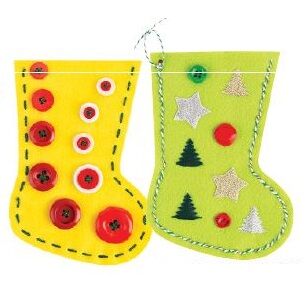 Felt Stockings - Assorted: 14 x 20cm (Pack of 20)
