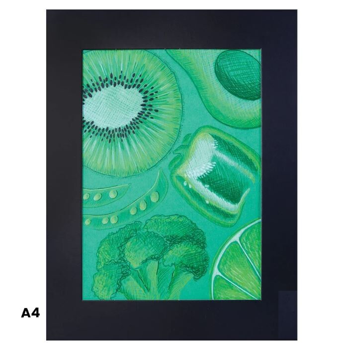 Pre-Cut Black & White Art Frames - A4 (Pack of 10)