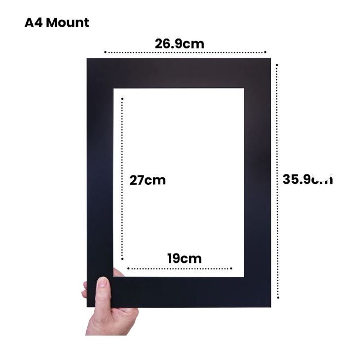 Pre-Cut Black & White Art Frames - A4 (Pack of 10)