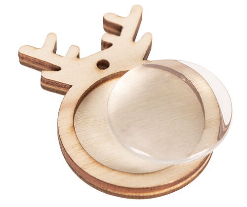 Wooden Reindeer Pendants (Pack of 10)