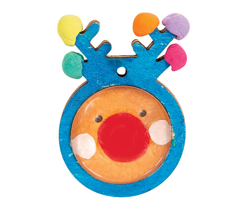 Wooden Reindeer Pendants (Pack of 10)