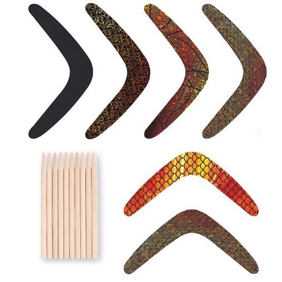 Scratch Art Boomerangs (Pack of 30)