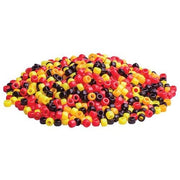 Plastic Pony Beads - Red Yellow Black (250g)