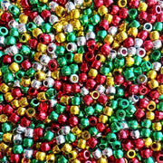 Metallic Beads - Christmas Colours (Pack of 1000)