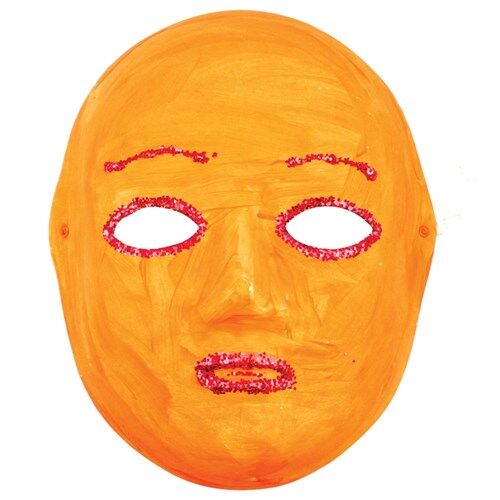 Papier Mache - Full Face Mask: White (Pack of 24)