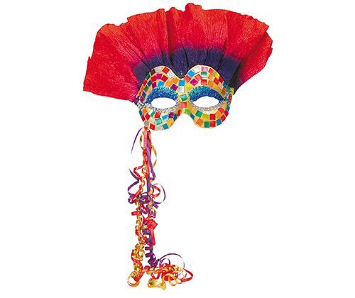 Papier Mache - Eye Mask on a Stick