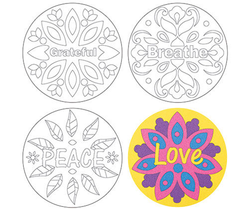Sand Art Sheets - Wellbeing / Mandala (Pack of 20)